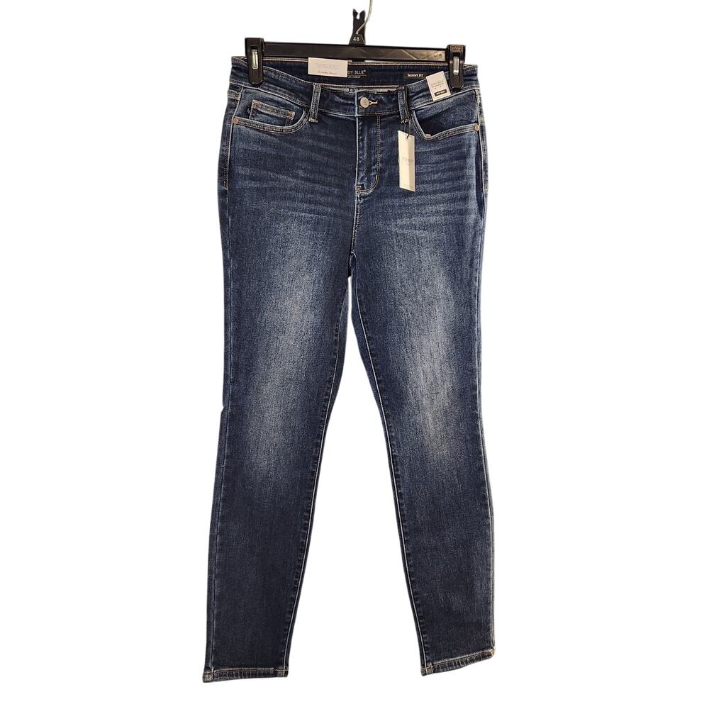 JUDY BLUE NWT Mid Rise Thermal Skinny Fit Jeans, Size 9 / 29